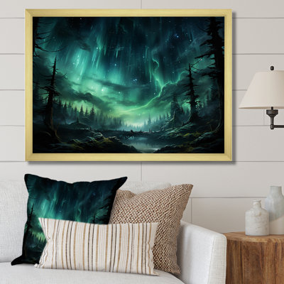 Northern Lights Starry Night I - Landscapes Wall Art Prints