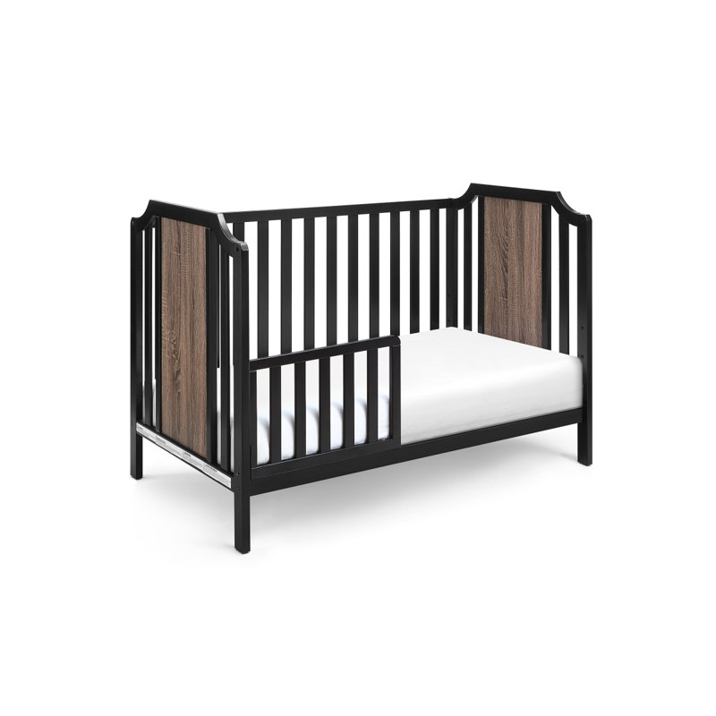 Brees Island 3In1 Convertible Crib Black/Brownstone, Black/Brown