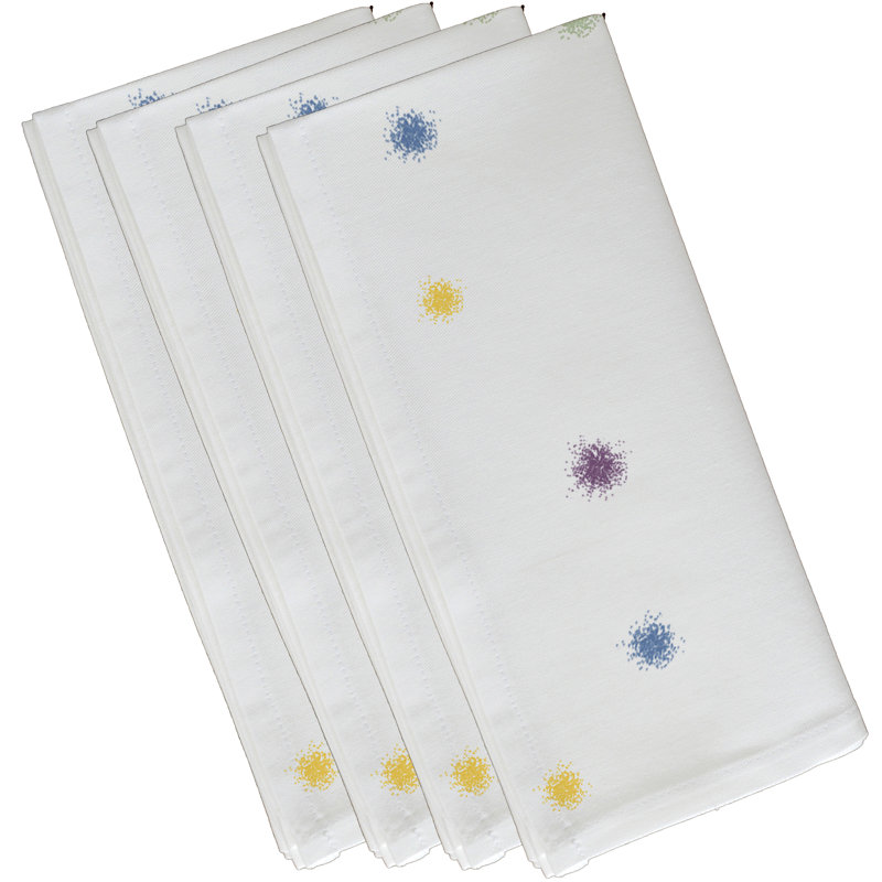 Jiesha Polyester Abstract Square Napkin, Gold