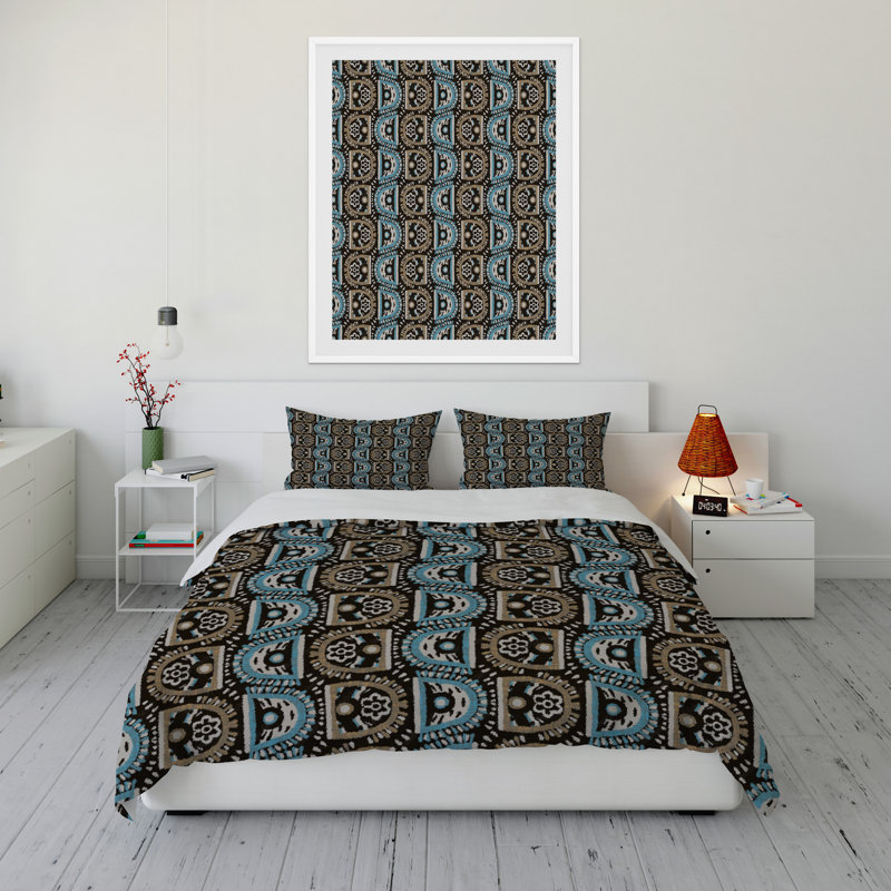 Polyester Channel Geometric Shapes Comforter, Twin Comforter + 1 Standard Pillowcase