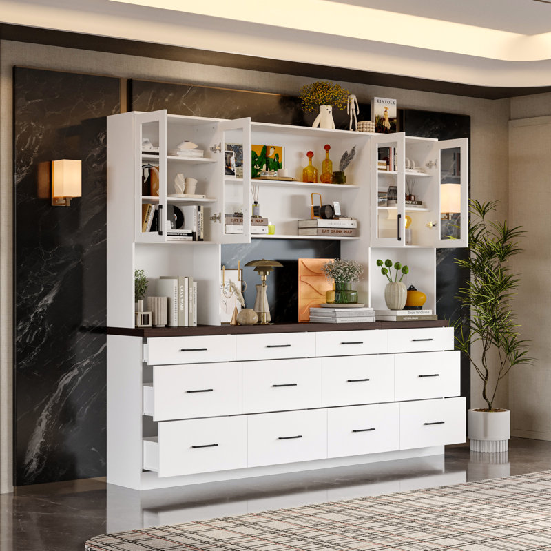 Large Cabinet With Strong Storage, White
