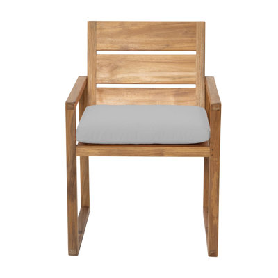 Uvita Teak Patio Dining Armchair with Cushion