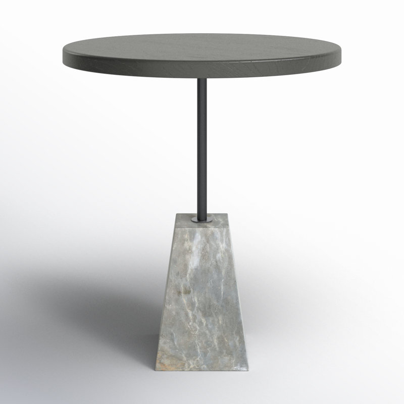 Gerard Solid Wood Pedestal End Table