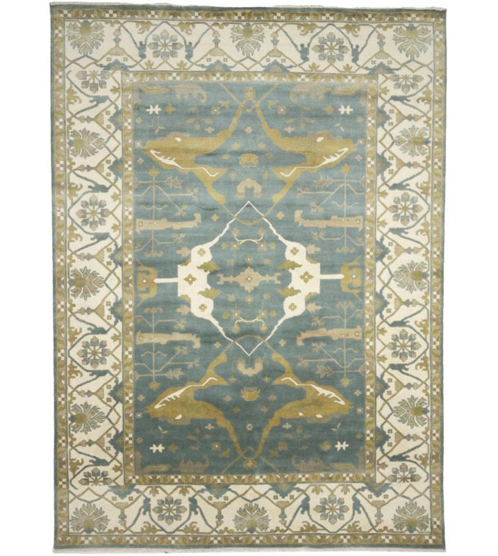 Tapis vert Oushak 10 x 14