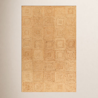 Mykonos Natural Hand-Woven Geometric Jute Rug