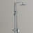 47"H Solid Brass Wall Mounted 3-Functions Exposed Complete Shower System with Slide Bar with Tub Spout-98981402