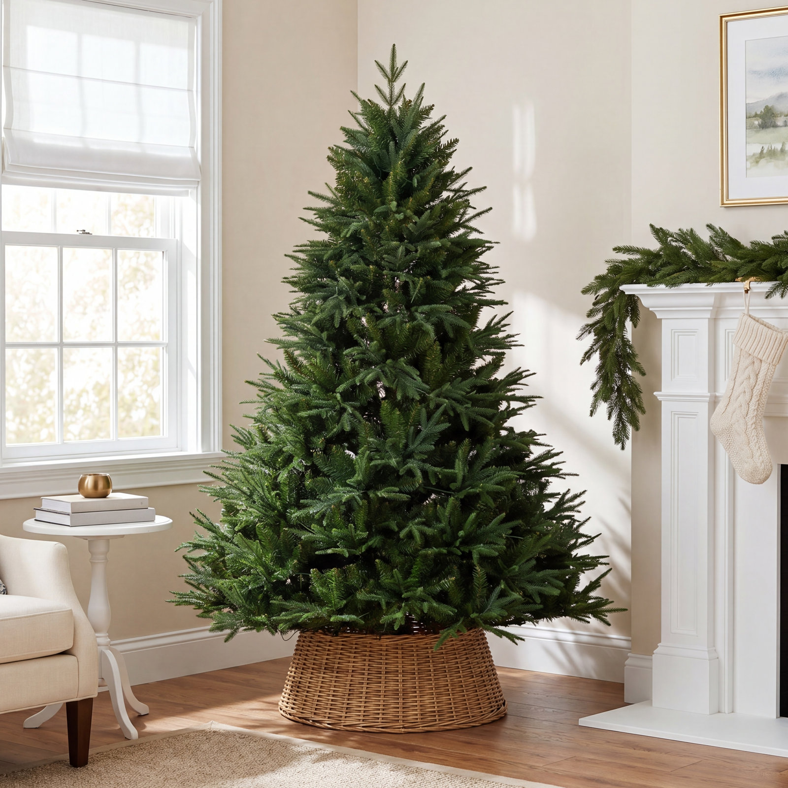 Pre-Lit Fir Christmas Tree, 6'