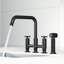 Cass 12" H 2-handle Bridge Kitchen Faucet with Side Sprayer-93174499