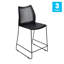 Tabouret de bar empilable avec dossier ventilé et repose-pieds intégré-112818895-112818892-112818893