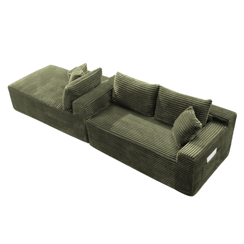 Canapé modulaire en forme de U 94,5 po avec siège profond, sans assemblage requis, canapé-lit modulaire pour salon, chambre à coucher, appartement