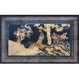 Antique Chinese - Baotou Hallway Runner Wool Blue Rug