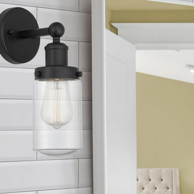 Cantril Armed Sconce, Matte Black, Seedy