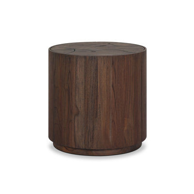 Ridge Outdoor End Table-Stained Saddle Brown