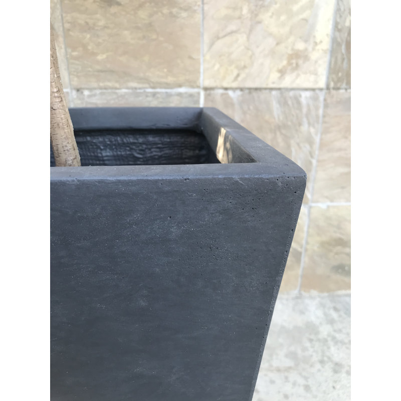 Pot à fleurs en béton Antonio, Anthracite, H 24,4 po x l 12,6 po x P 12,6 po