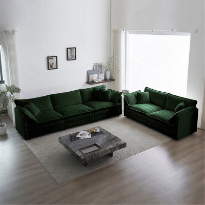 Ensemble de 2 canapés en chenille