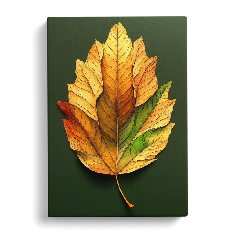 Autumn Leaf No.2 - Wrapped Canvas, 76cm H x 50cm W x 3cm D
