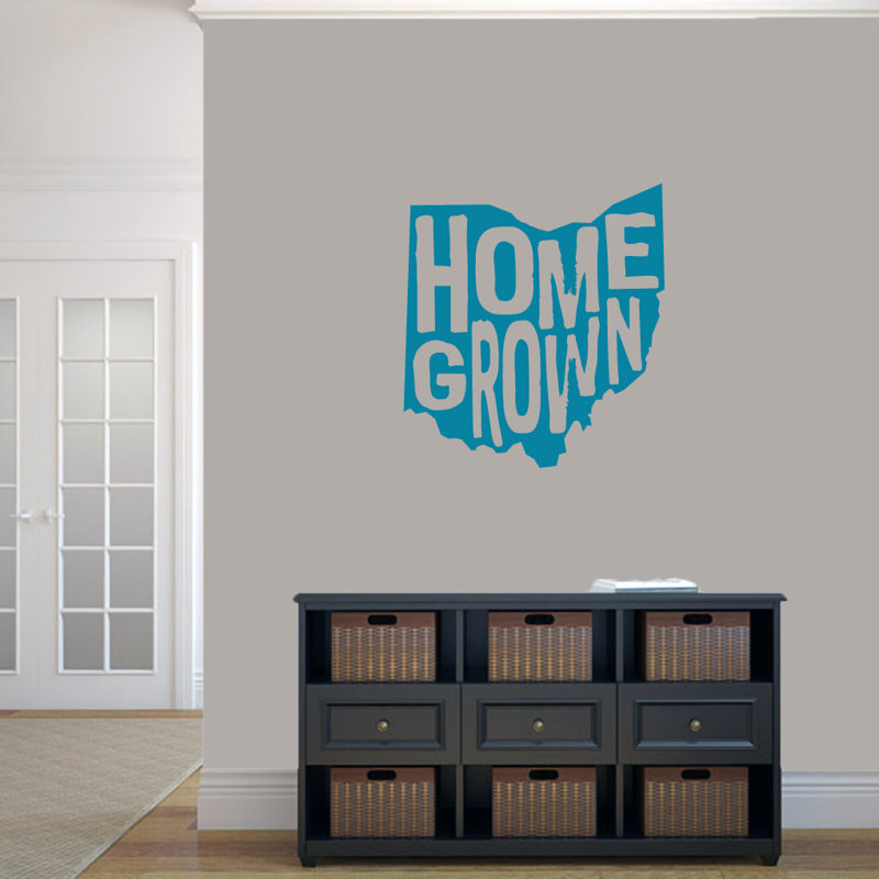 Décalcomanie murale ohio maison, Bleu sarcelle