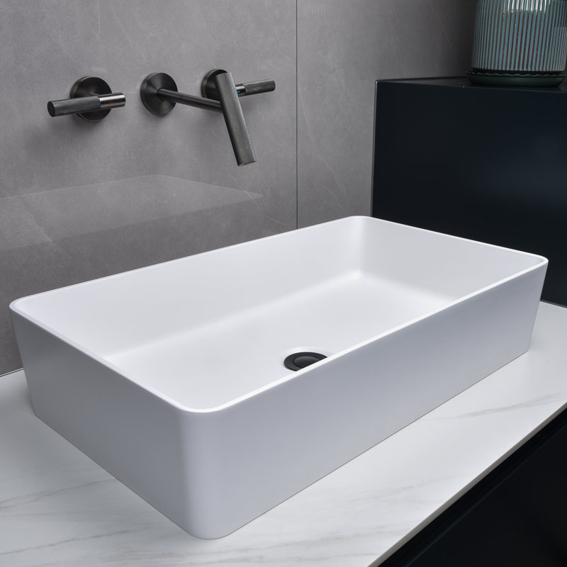 23" Rectangular Vessel Bathroom Sink