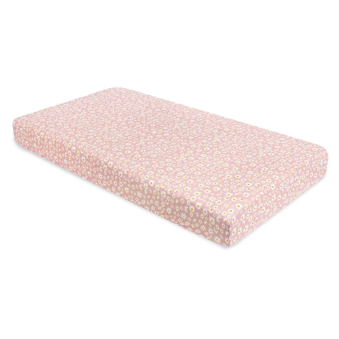 Daisy Muslin Crib Sheet in GOTS Certified Organic Cotton babyletto