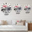 Fleur de lotus avec deux feuilles monochromes - Horloge murale traditionnelle-60187962