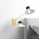 Viera 2 Light Glass Steel Dimmable Plug-in Swing Arm Sconce