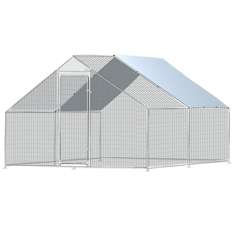 Poulailler avec treillis métallique 130 pi² Crisinda, H 76,8 po x l 157,2 po x P 117,6 po