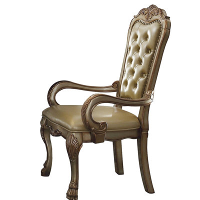 2 Arm Chairs Group, Bone And Gold, Back Seat, Relaxing Chair Sitting , , Soft Padded Seating, Stable Frame