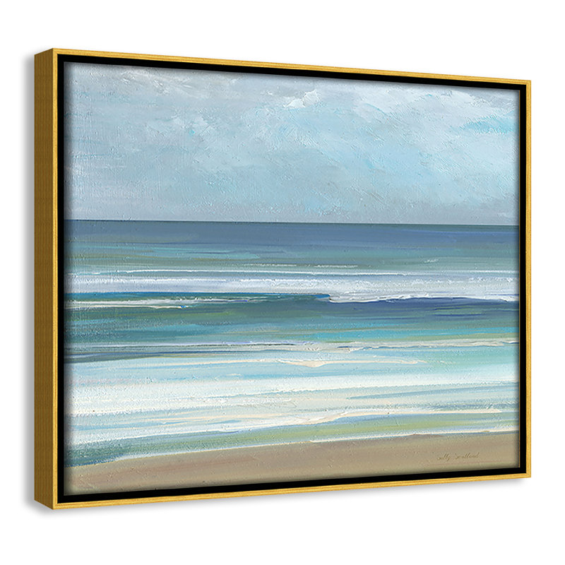 «Gentle Waves I» par Sally Swatland, H 9,5 po x l 11,5 po, Doré