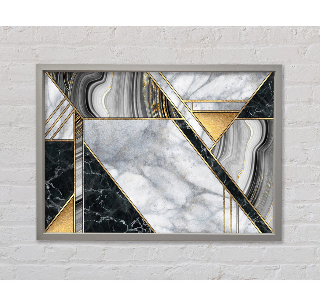 Triangles Of Marble - Single Picture Frame Kunstdrucke auf Leinwand