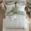 Ensemble de literie luxueux vert sauge, confort en polyester, style toute l'année