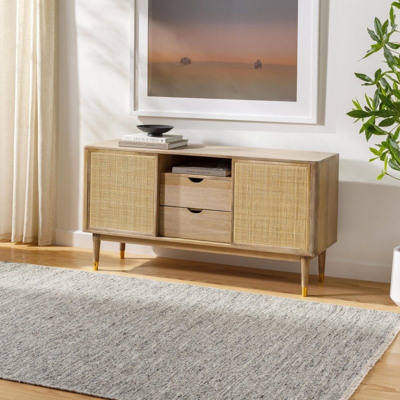 Wool Area Rug in Gray, Rectangle 2' x 3'