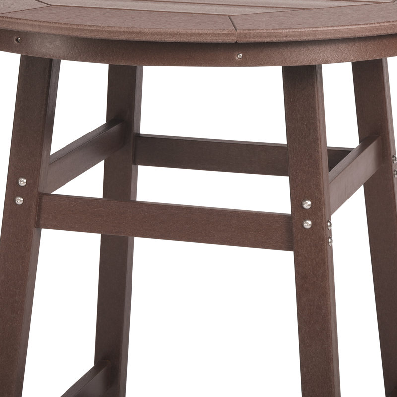 Laguna Round Outdoor Bar Table , 35'' in. W 35'' in. D, Brown