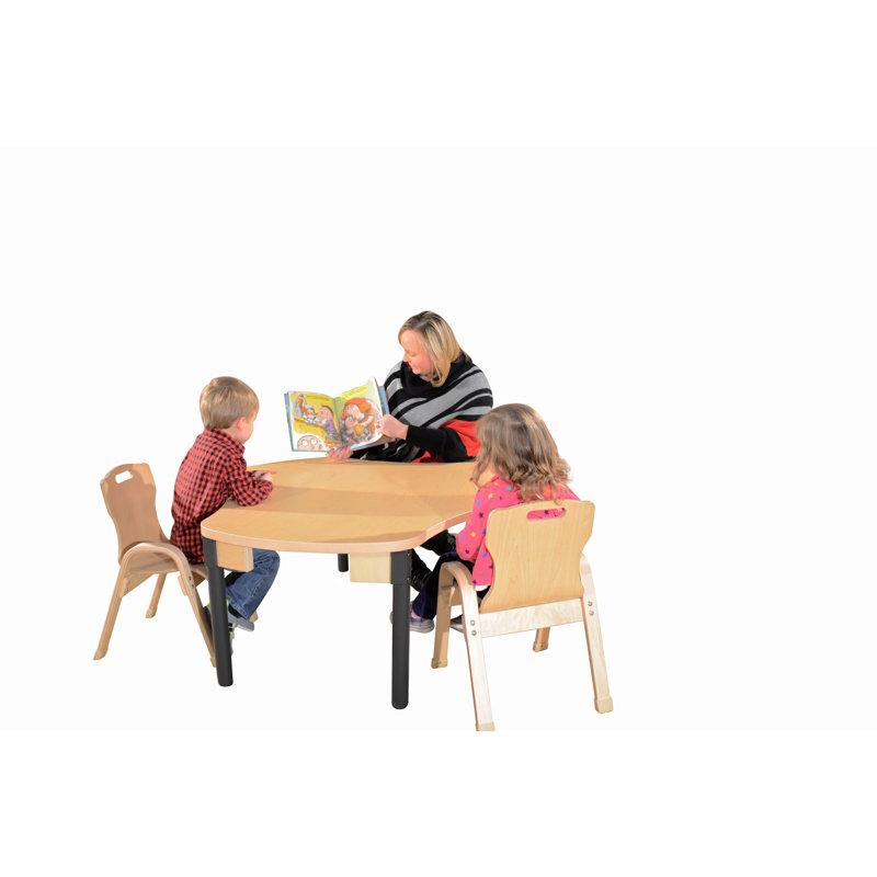 Synergy Adjustable Novelty 3 Students Activity Table, 18" H x 44" W x 48" D, No