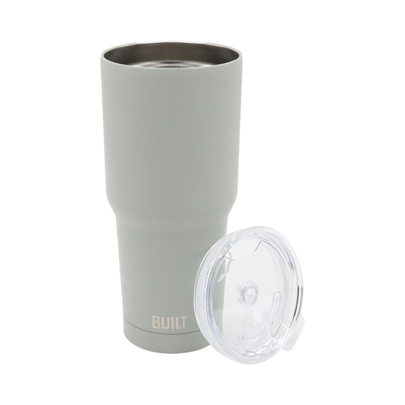 Built NY 30 oz. Double Wall Vacuum Sealed Stainless Steel Tumbler, Gray