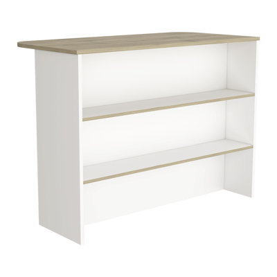 Versatile Kitchen Island with Spacious Worktop and Practical Storage Shelves