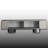Metal Sheet Legs Unique TV Stand For Tvs Up To 78'' With Reflective Stripe-436796043