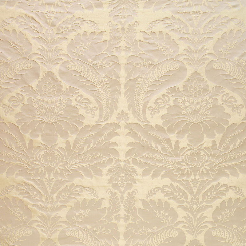 Bennet Silk Damask Fabric, Platinum