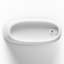 Baignoire autoportante en pierre de résine à surface solide de 67 po x 30 po PetalEdge, baignoire profonde 14,5 po avec trop-plein, bonde escamotable