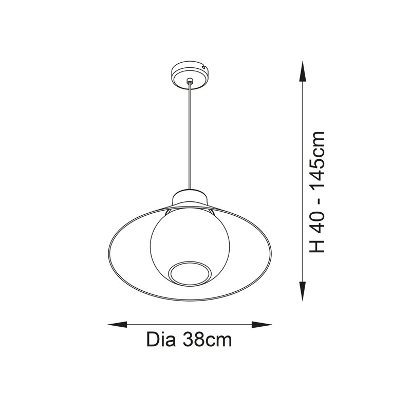 Sudley 1 - Light Matt Black Cone Pendant