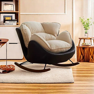 Chaise berçante simple rétro