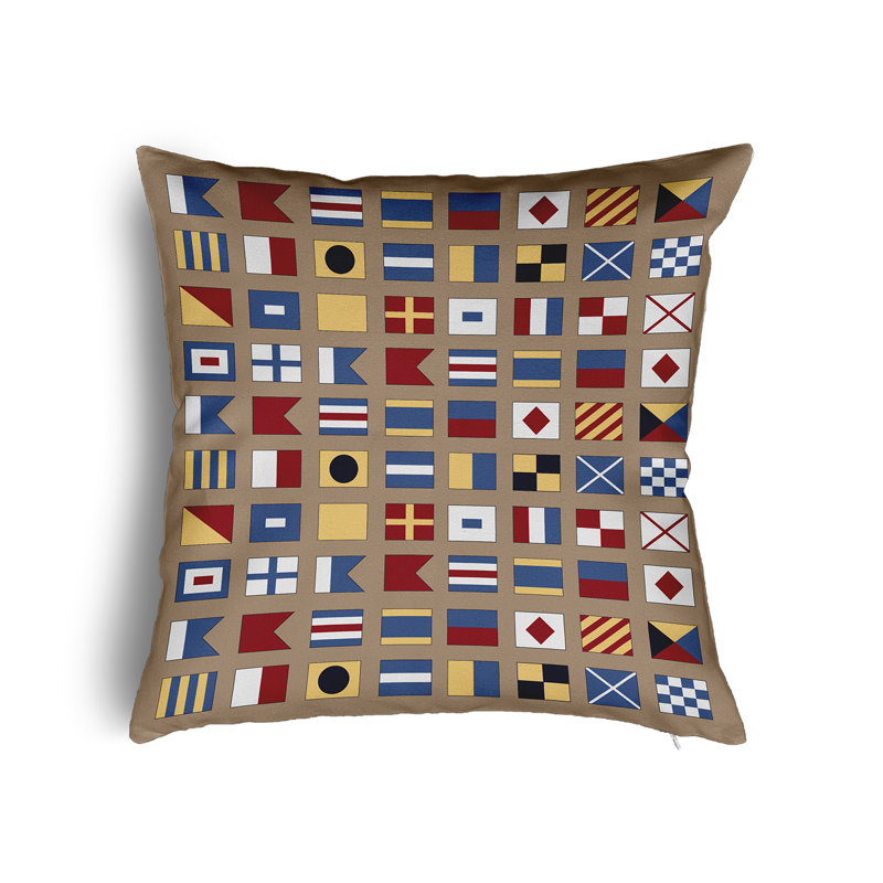 Coussin Nantucket, H 24 po x l 24 po, Taupe