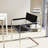 Saddle Leather Accent Chair, Faux Leather Dining Chair, Stainless Steel Frame Arm Chair, Office Task Desk Chair, Reception Chair-547315765