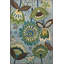Tapis décoratif moderne multicolore à motif floral bleu-888927959