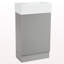 Meuble-lavabo 18,6 po avec lavabo, meuble-lavabo avec tablette à deux niveaux, orientation gauche ou droite, gris-1221695285