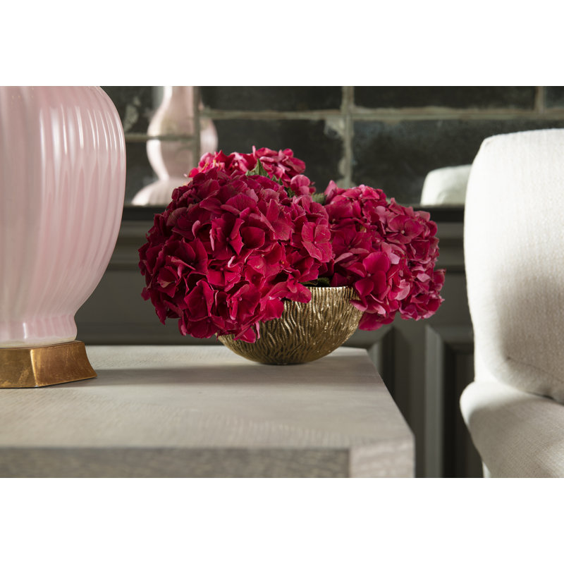 Coral Metal Decorative Bowl, 3" H x 6.5" W x 6.5" D