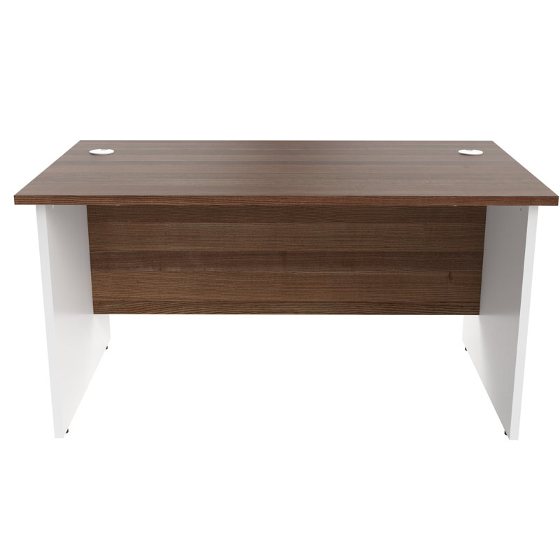 Solid Wood Base Desk Shell, 73cm H x 120cm W x 60cm D, Dark Walnut