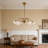 6-Light 29.5" Modern Linear Sputnik Chandelier
