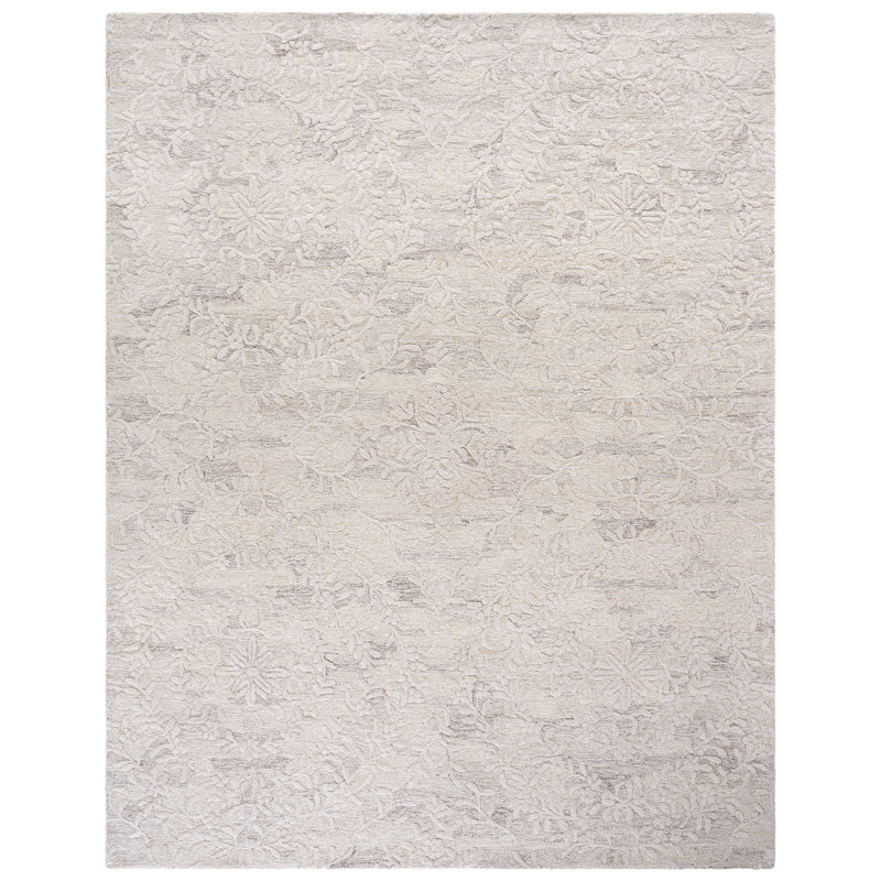 401 Hand Tufted Wool Pile Floral Rug, Rectangle 8' x 10'