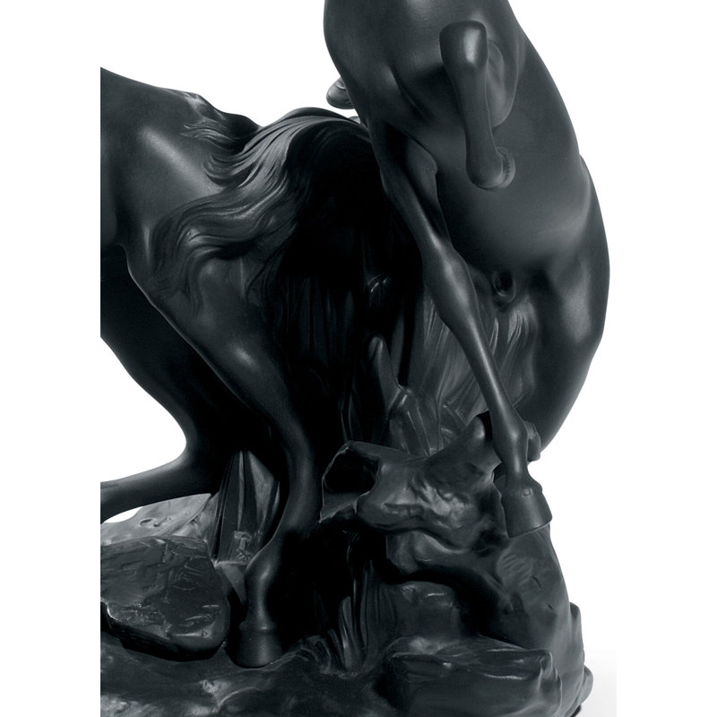 Figurine de groupe de chevaux, Noir