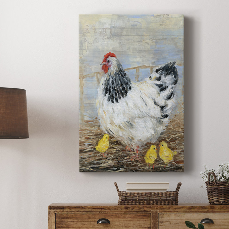 Farmhouse Chicken -Custom Wrapped Gallery Cavas, 27" H x 18" W
